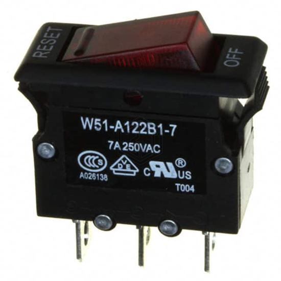 W51-A122B1-7 - TE Connectivity Potter & Brumfield Relays - Circuit Breakers