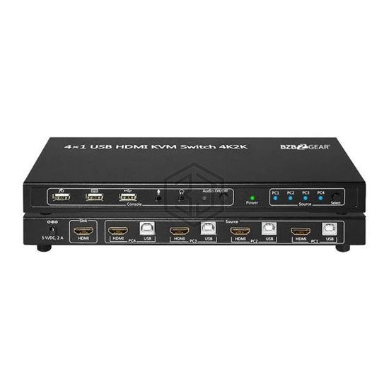 BG-KVMHU-4P - BZBGEAR - KVM Switches (Keyboard Video Mouse)
