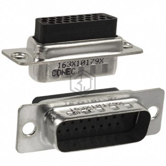 163X10179X - Conec - D-Sub, D-Shaped Connectors - Housings