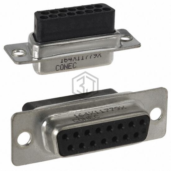 164X11779X - Conec - D-Sub, D-Shaped Connectors - Housings