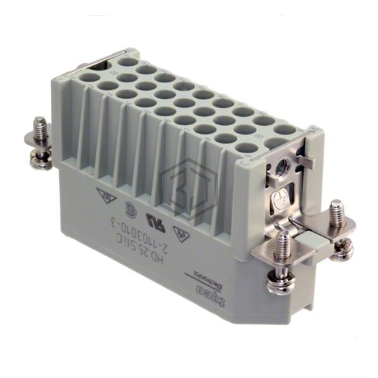 2-1103010-3 - TE Connectivity AMP Connectors - Heavy Duty Connectors - Inserts, Modules