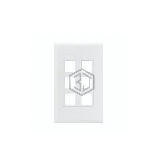FPDS6-W - HellermannTyton - Keystone - Faceplates, Frames