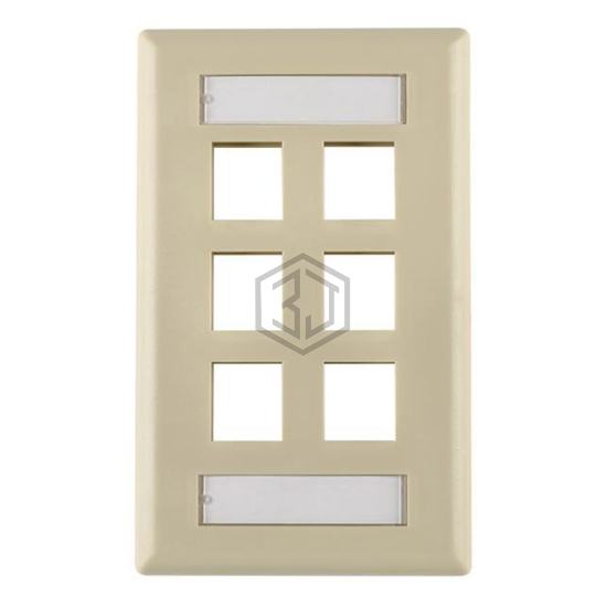 FPISIX-I - HellermannTyton - Keystone - Faceplates, Frames