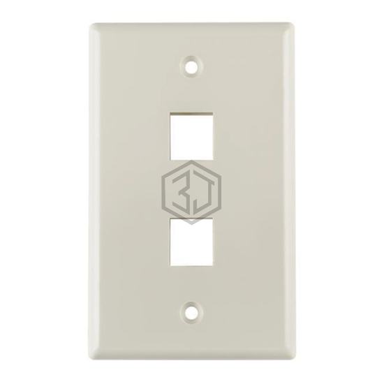 FPDUAL-FW - HellermannTyton - Keystone - Faceplates, Frames