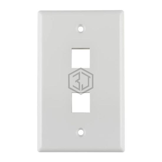 FPDUAL-W - HellermannTyton - Keystone - Faceplates, Frames
