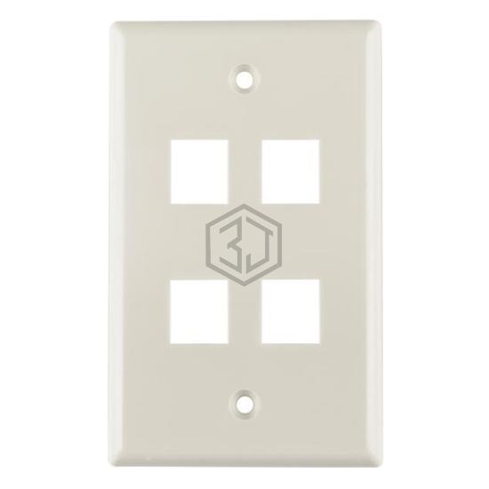 FPQUAD-FW - HellermannTyton - Keystone - Faceplates, Frames