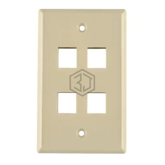 FPQUAD-I - HellermannTyton - Keystone - Faceplates, Frames
