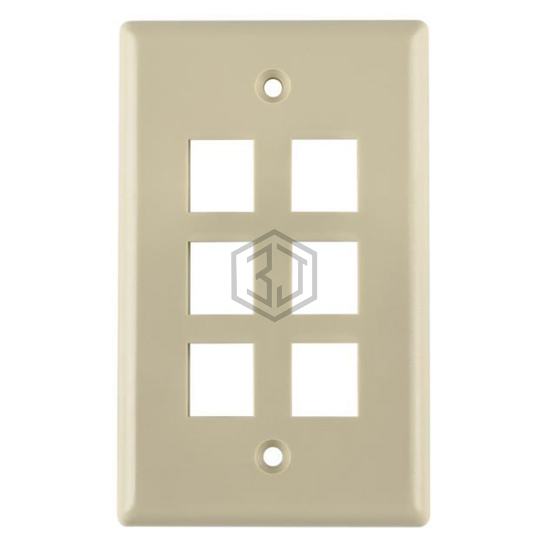 FPSIX-I - HellermannTyton - Keystone - Faceplates, Frames