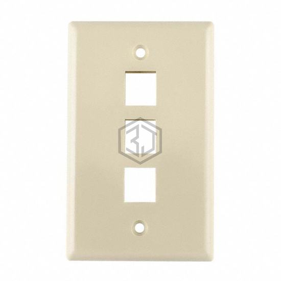 FPTRIPLE-I - HellermannTyton - Keystone - Faceplates, Frames