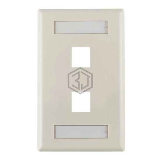 FPIDUAL-FW - HellermannTyton - Keystone - Faceplates, Frames