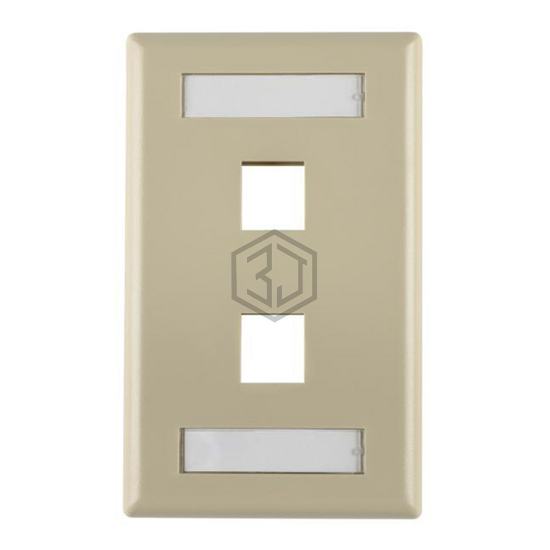 FPIDUAL-I - HellermannTyton - Keystone - Faceplates, Frames