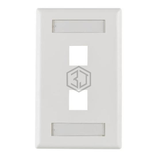 FPIDUAL-W - HellermannTyton - Keystone - Faceplates, Frames