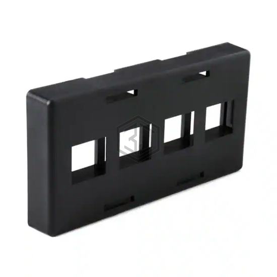 FPFURN4-BLK - HellermannTyton - Keystone - Faceplates, Frames