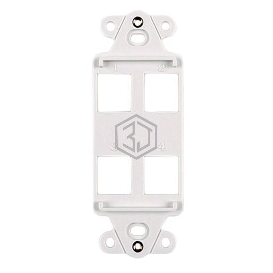 FPRMF4-W - HellermannTyton - Keystone - Faceplates, Frames