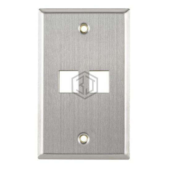 FPDUAL-SS - HellermannTyton - Keystone - Faceplates, Frames