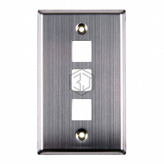 FPTRIPLE-SS - HellermannTyton - Keystone - Faceplates, Frames