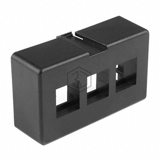 FPFURN3-BLK - HellermannTyton - Keystone - Faceplates, Frames