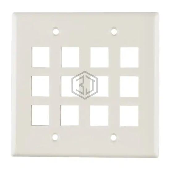 FPDG12-FW - HellermannTyton - Keystone - Faceplates, Frames