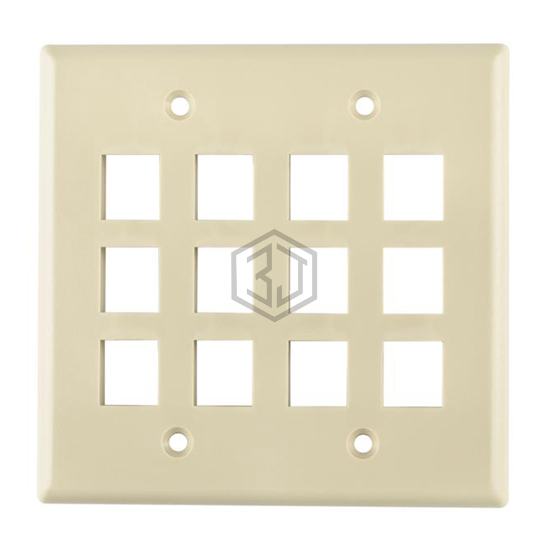 FPDG12-I - HellermannTyton - Keystone - Faceplates, Frames
