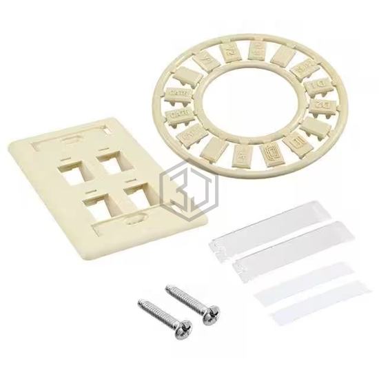 1-406185-1 - TE Connectivity AMP Connectors - Keystone - Faceplates, Frames