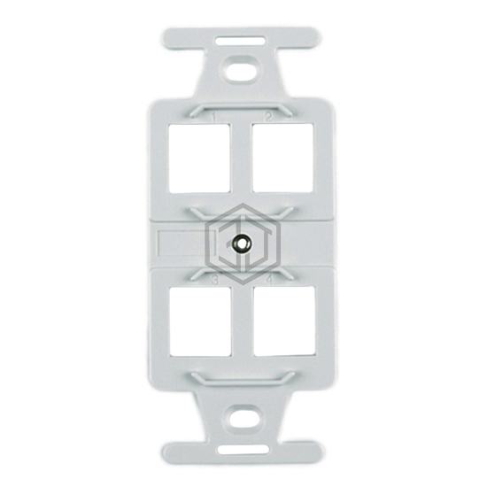 FP106MF4-FW - HellermannTyton - Keystone - Faceplates, Frames