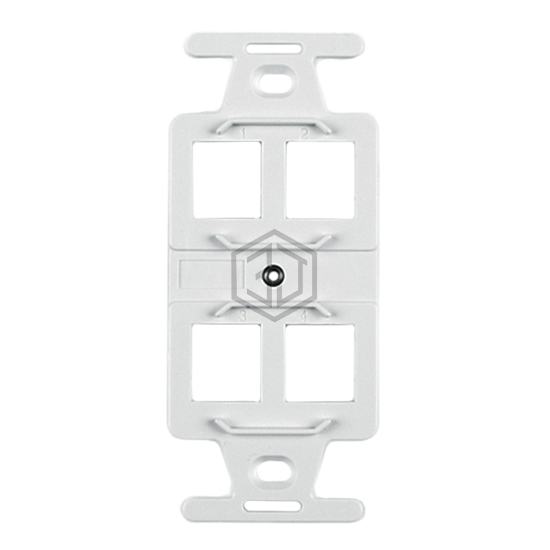 FP106MF4-W - HellermannTyton - Keystone - Faceplates, Frames