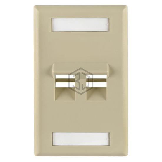 FP45DUAL-I - HellermannTyton - Keystone - Faceplates, Frames