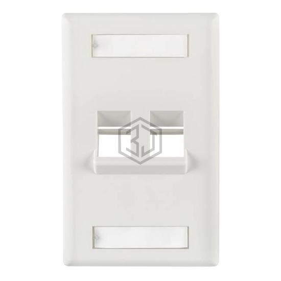 FP45DUAL-W - HellermannTyton - Keystone - Faceplates, Frames