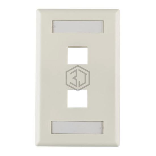 FPIHDUAL-FW - HellermannTyton - Keystone - Faceplates, Frames