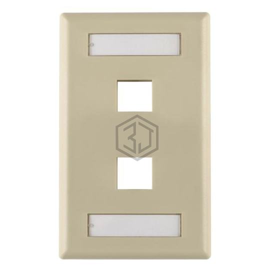 FPIHDUAL-I - HellermannTyton - Keystone - Faceplates, Frames