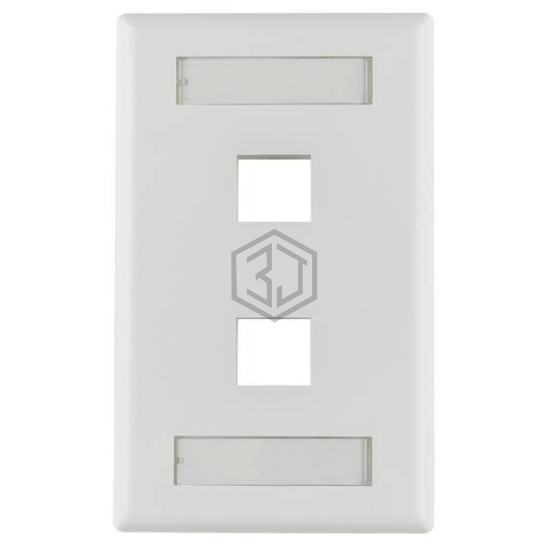 FPIHDUAL-W - HellermannTyton - Keystone - Faceplates, Frames