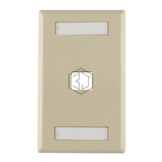 FPIHSINGLE-I - HellermannTyton - Keystone - Faceplates, Frames