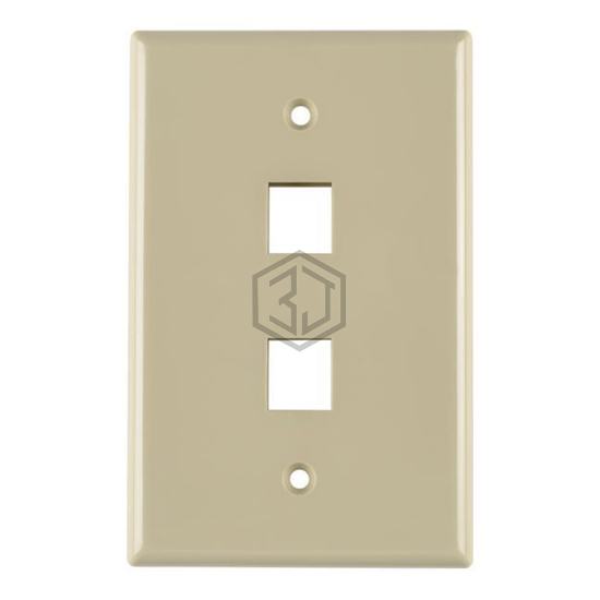 FPMDUAL-I - HellermannTyton - Keystone - Faceplates, Frames