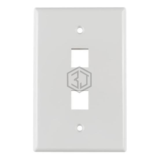 FPMDUAL-W - HellermannTyton - Keystone - Faceplates, Frames