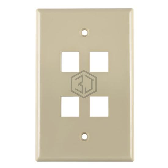FPMQUAD-I - HellermannTyton - Keystone - Faceplates, Frames
