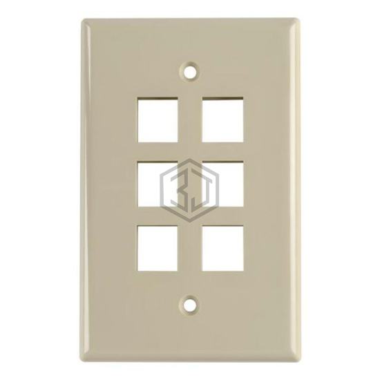 FPMSIX-I - HellermannTyton - Keystone - Faceplates, Frames