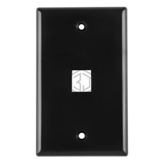 FPSINGLE-B - HellermannTyton - Keystone - Faceplates, Frames