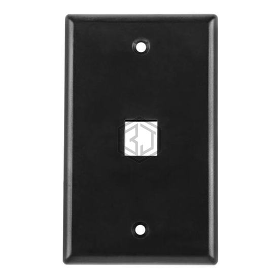 FPSINGLE-BK - HellermannTyton - Keystone - Faceplates, Frames