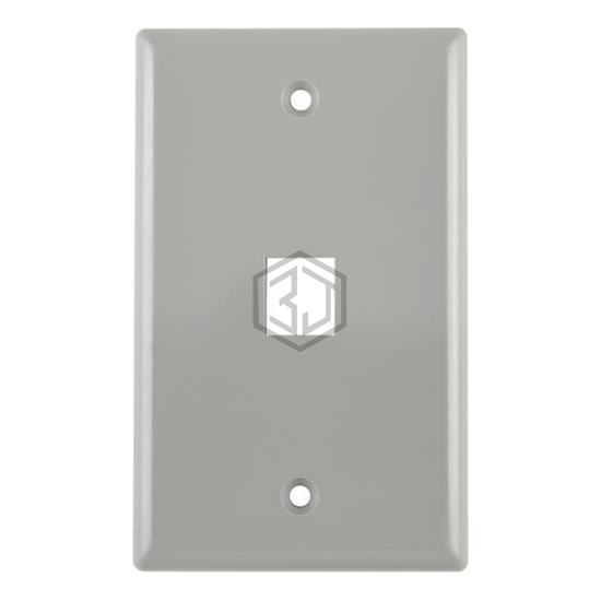 FPSINGLE-GRY - HellermannTyton - Keystone - Faceplates, Frames