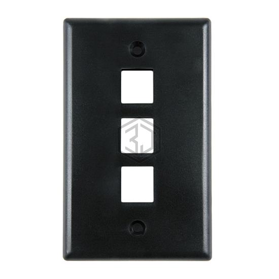 FPTRIPLE-B - HellermannTyton - Keystone - Faceplates, Frames
