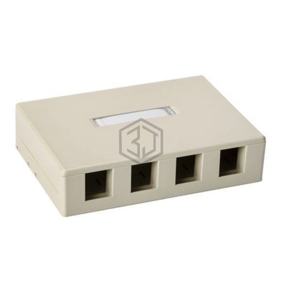 SMBQUAD-I - HellermannTyton - Keystone - Faceplates, Frames
