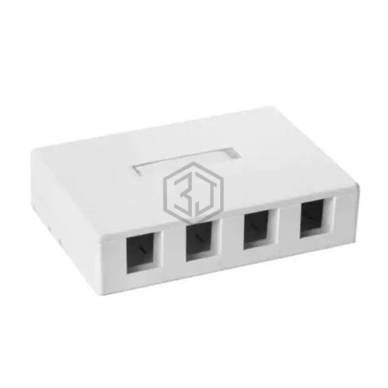 SMBQUAD-W - HellermannTyton - Keystone - Faceplates, Frames