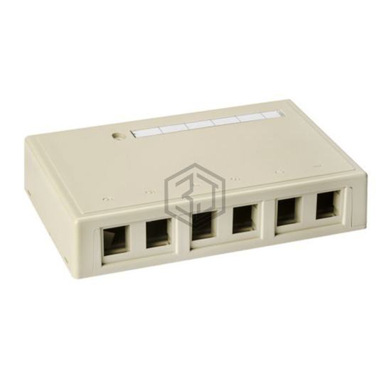 SMBSIX-I - HellermannTyton - Keystone - Faceplates, Frames