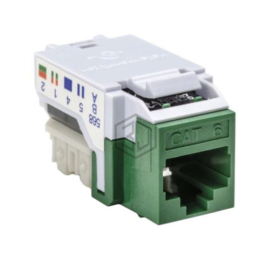 RJ45FC6-GRN - HellermannTyton - Keystone - Inserts