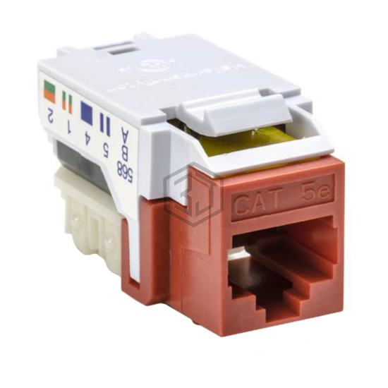 RJ45FC5E-RED - HellermannTyton - Keystone - Inserts