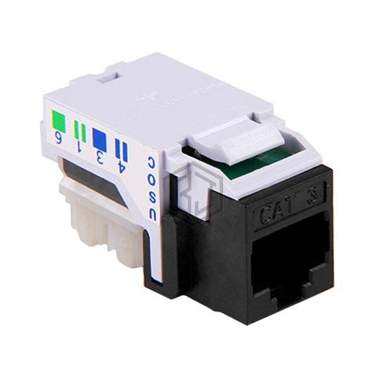 RJ11FC3-BLK - HellermannTyton - Keystone - Inserts