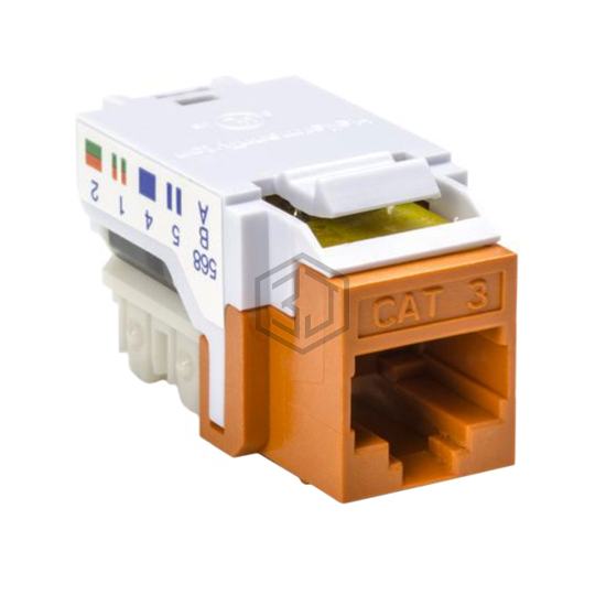 RJ45FC3-ORN - HellermannTyton - Keystone - Inserts