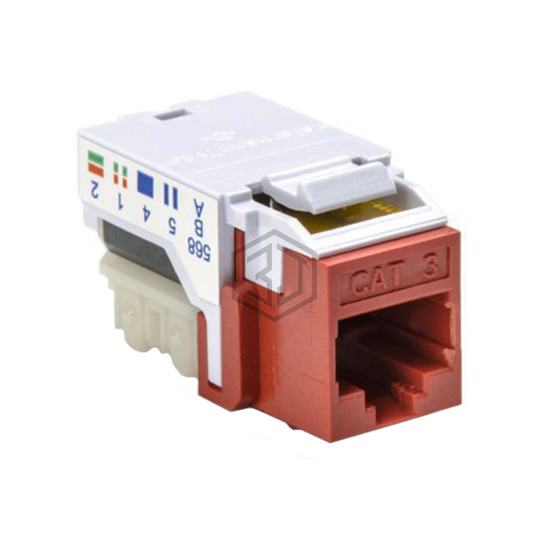 RJ45FC3-RED - HellermannTyton - Keystone - Inserts