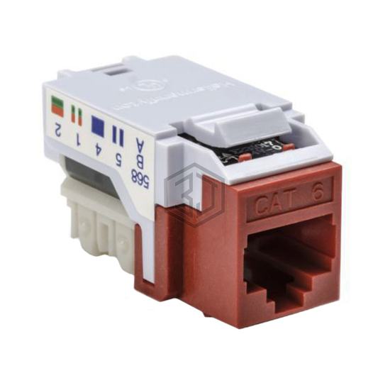 RJ45FC6-RED - HellermannTyton - Keystone - Inserts