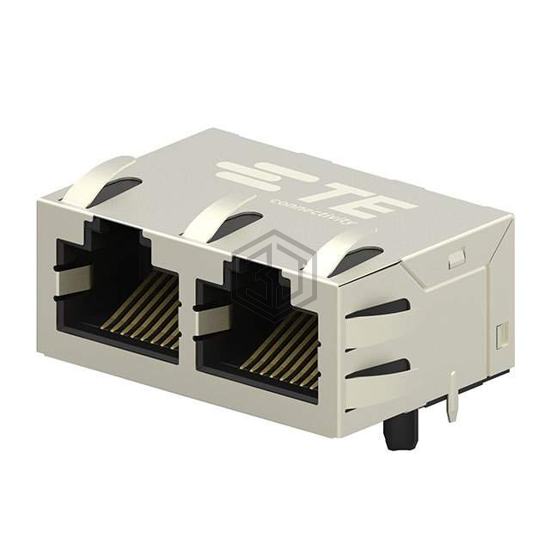 2301996-3 - TE Connectivity AMP Connectors - Modular Connectors - Jacks With Magnetics